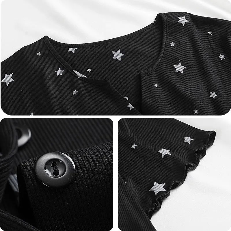 O'MESIK Pajama Set Women's Black-3