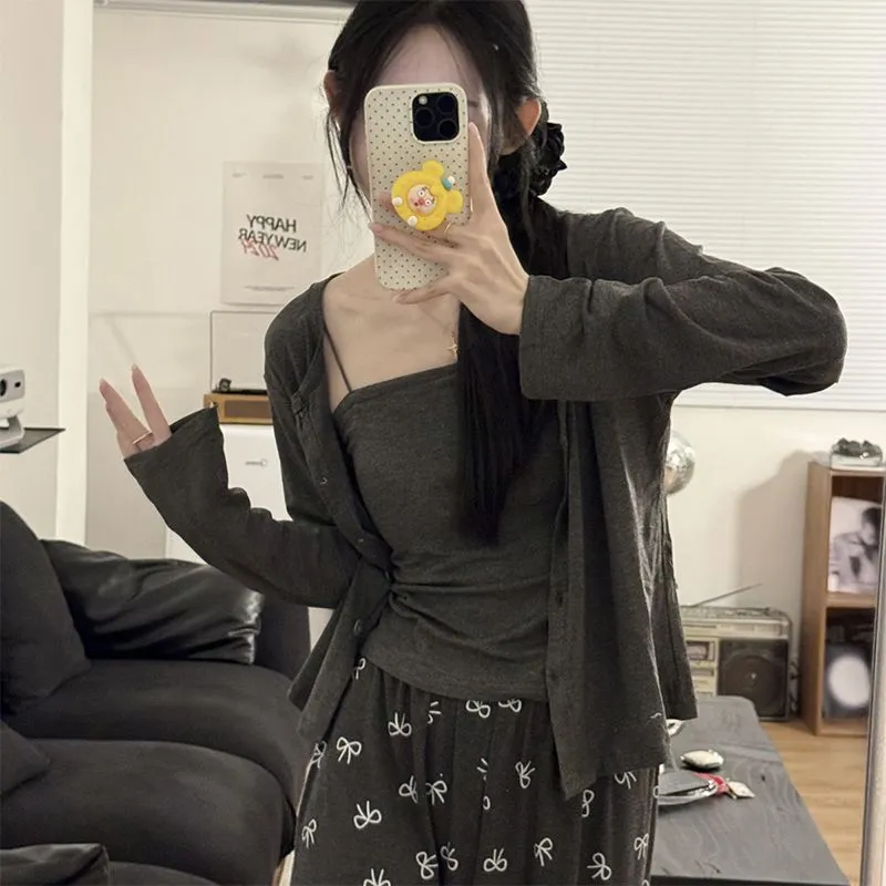 O'MESIK Pajama Set Women's Black-6