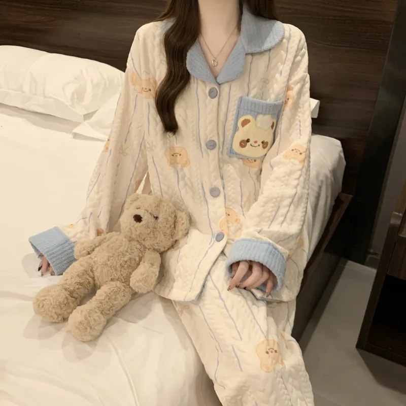 O'MESIK Pajama Set Women's Apricot-2