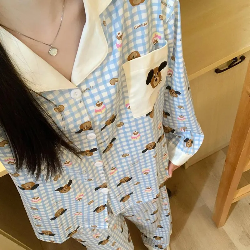 O'MESIK Pajama Set Women's Blue-4