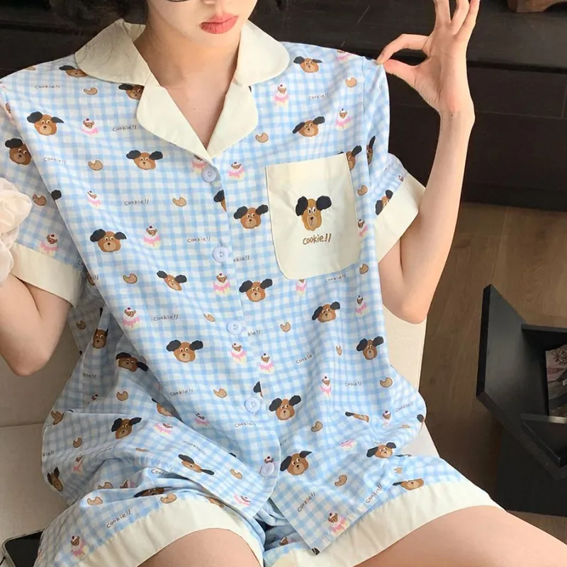 O'MESIK Pajama Set Women's Blue-4