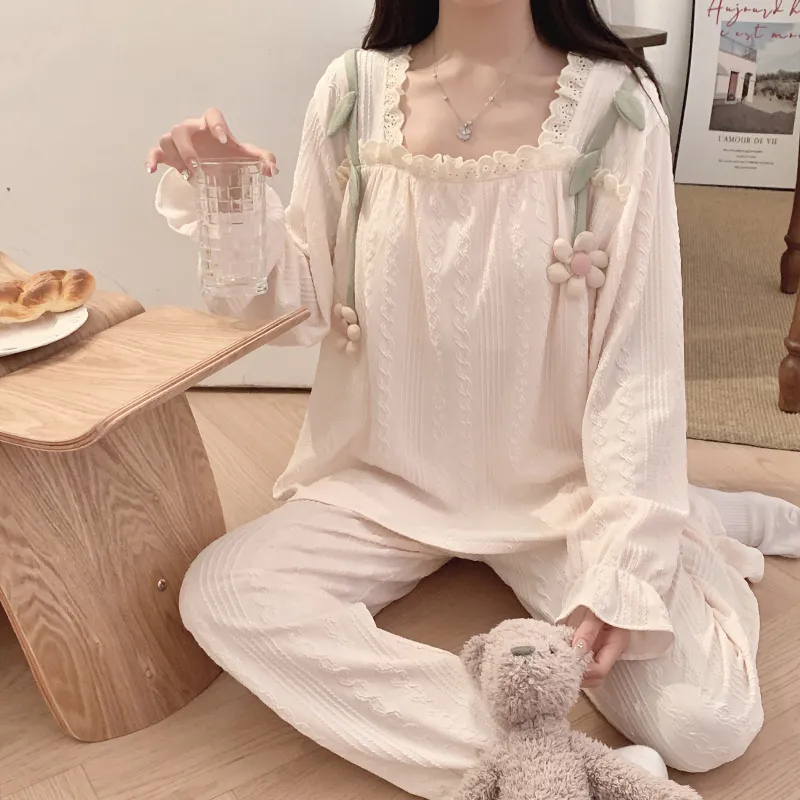O'MESIK Pajama Set Women's Apricot-2