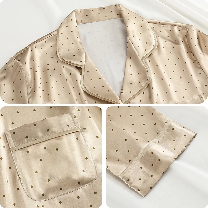 O'MESIK Pajama Set Women's Gold-4