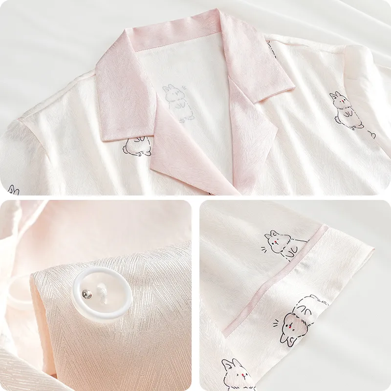 O'MESIK Pajama Set Women's White-4