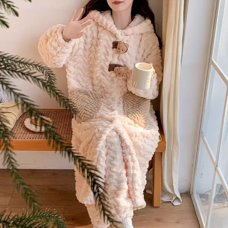 O'MESIK Pajama Set Women's Apricot-5