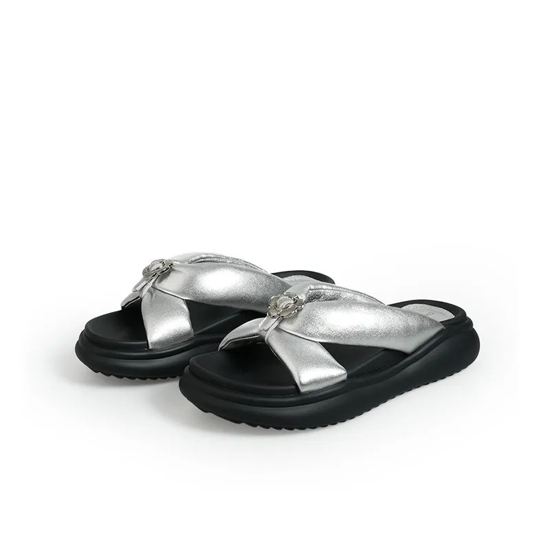 CORINNA DI MARSALA Rubber Sole Slip Resistant Quiet Slide Slippers Women's-4