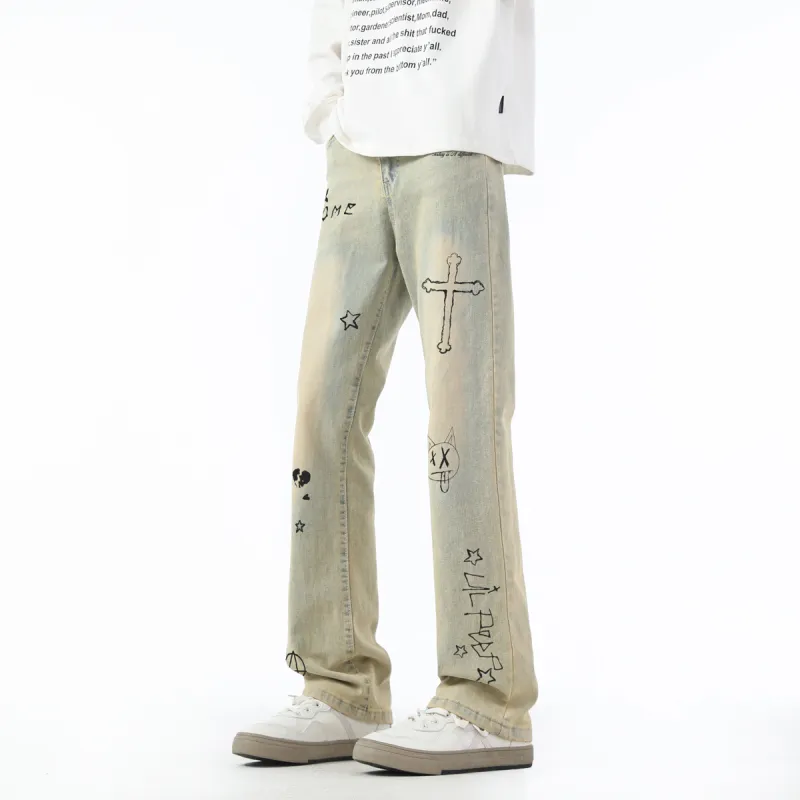 Qnxeey Jeans Unisex-14