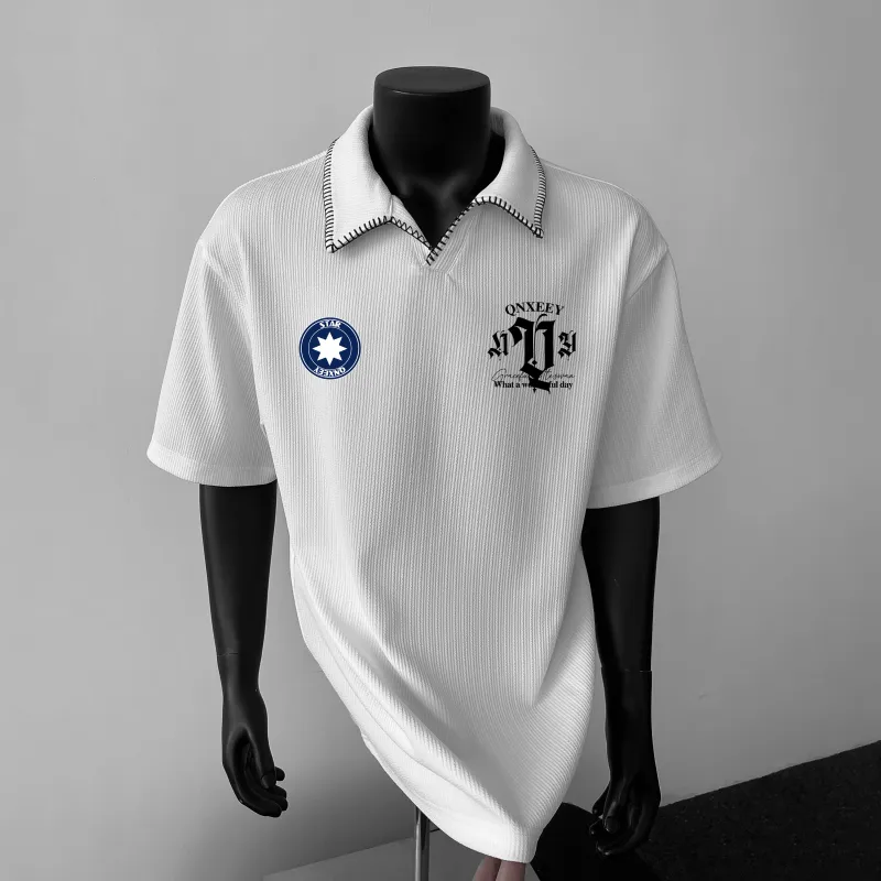 Qnxeey Polo Shirts Unisex-7