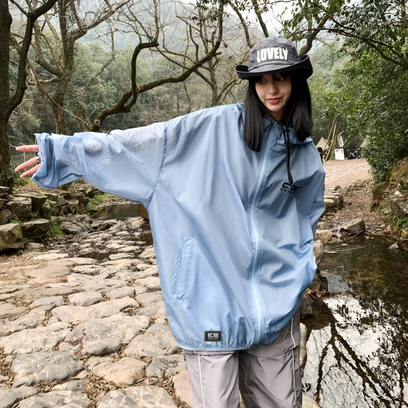 Qnxeey Breathable UV Protection Quick Dry Waterproof Sun Protection Clothing Unisex-12