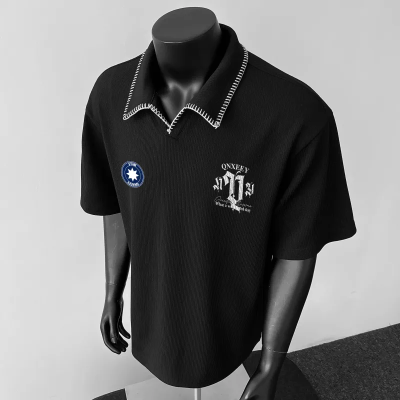 Qnxeey Polo Shirts Unisex-3