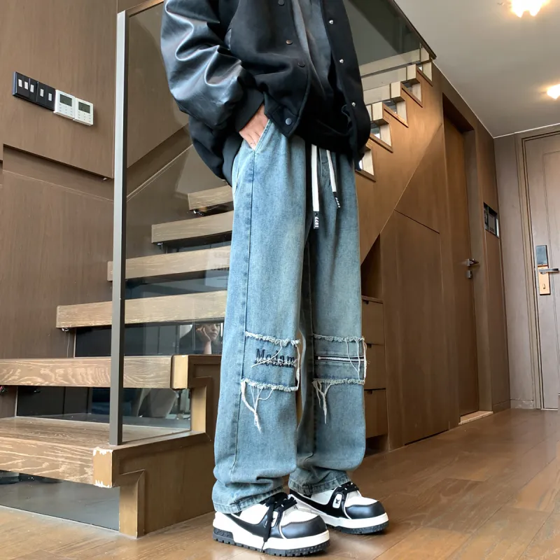 Qnxeey Jeans Unisex-4