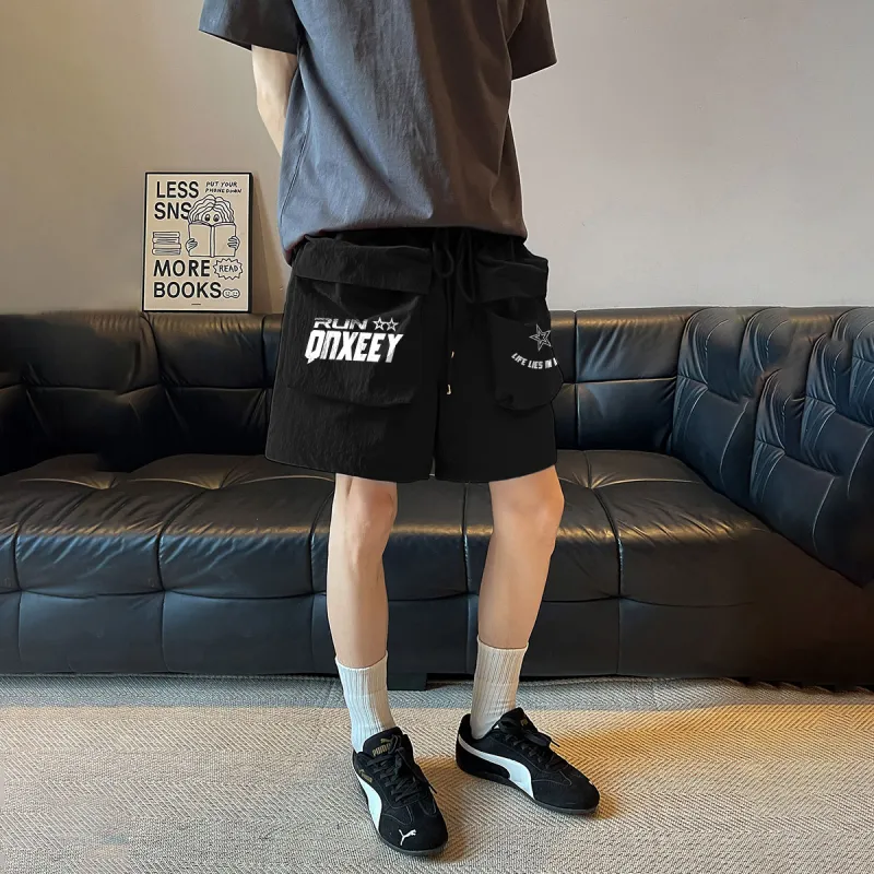 Qnxeey Cargo Shorts Unisex-3