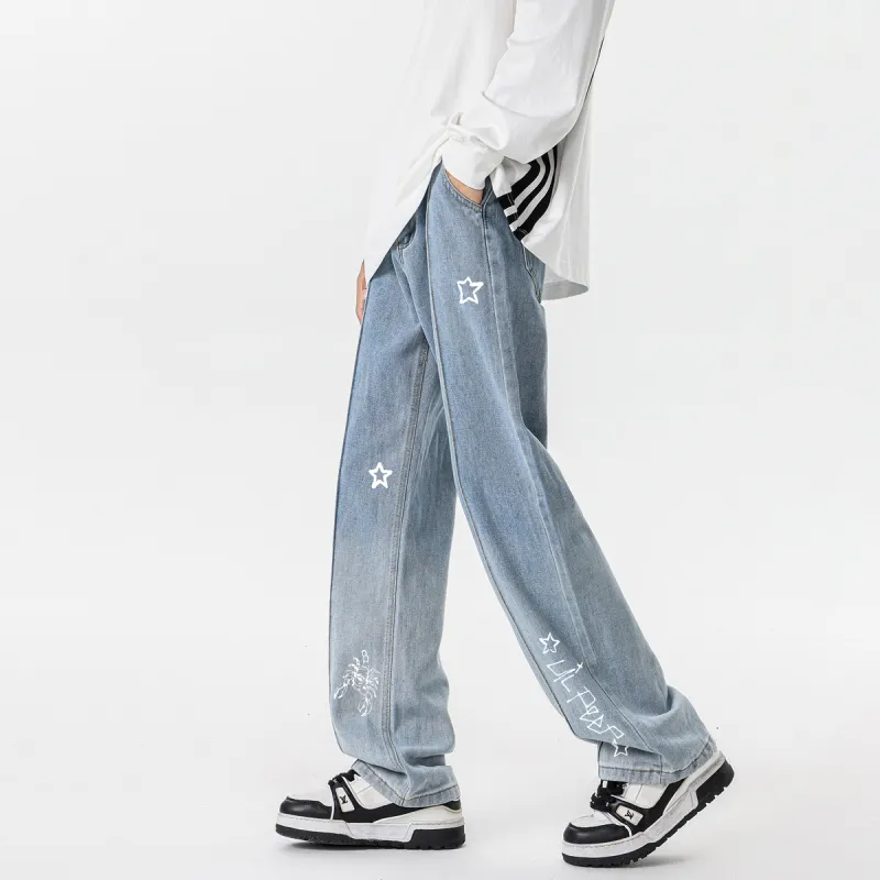 Qnxeey Jeans Unisex-10
