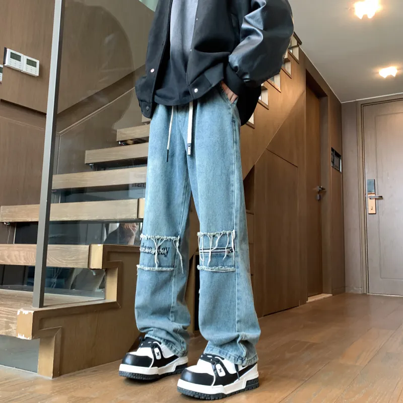 Qnxeey Jeans Unisex-5