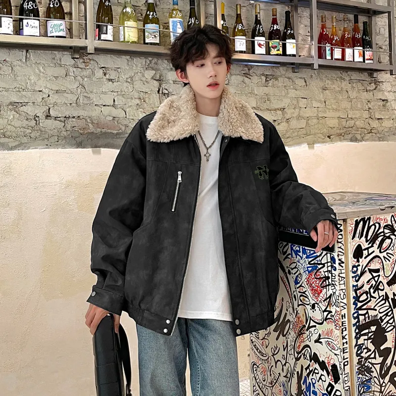 Qnxeey Leather Jackets Unisex-3