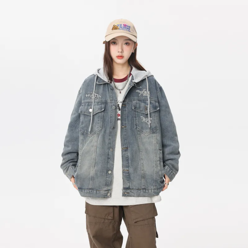 Qnxeey Denim Jackets Unisex-11