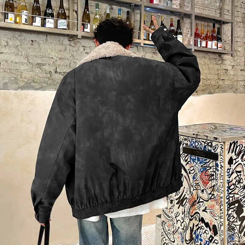 Qnxeey Leather Jackets Unisex-4