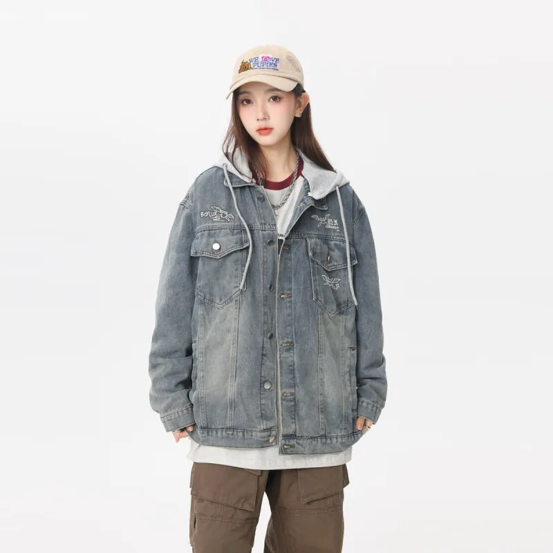 Qnxeey Denim Jackets Unisex-37