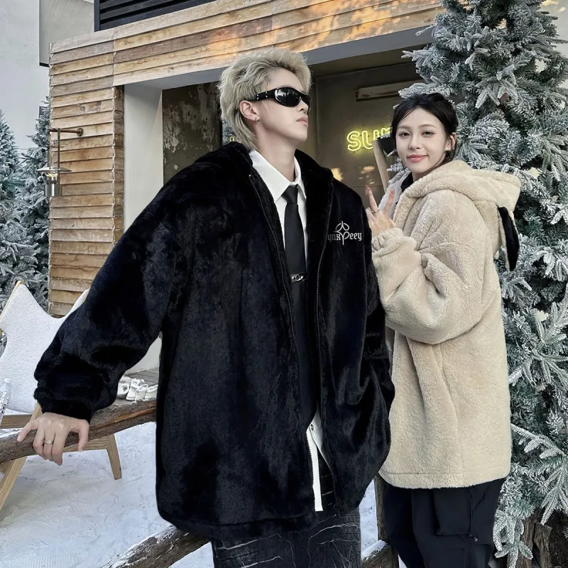 Qnxeey Velvet Jackets Unisex-11