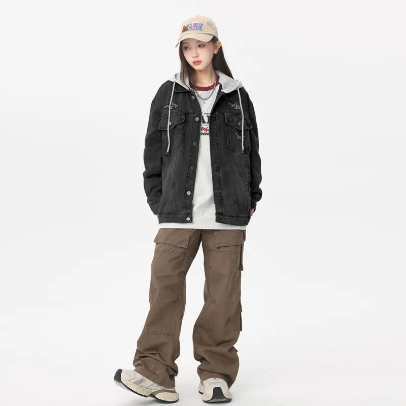 Qnxeey Denim Jackets Unisex-28