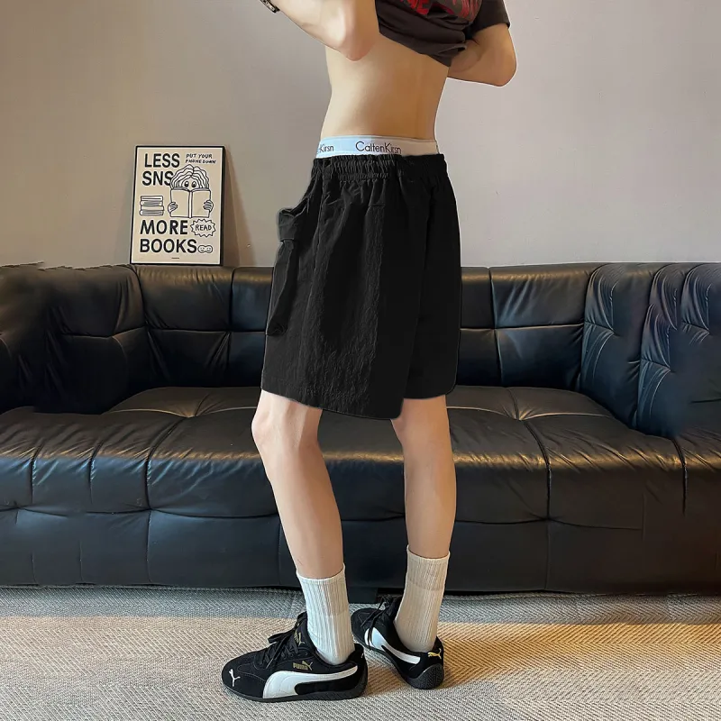 Qnxeey Cargo Shorts Unisex-4
