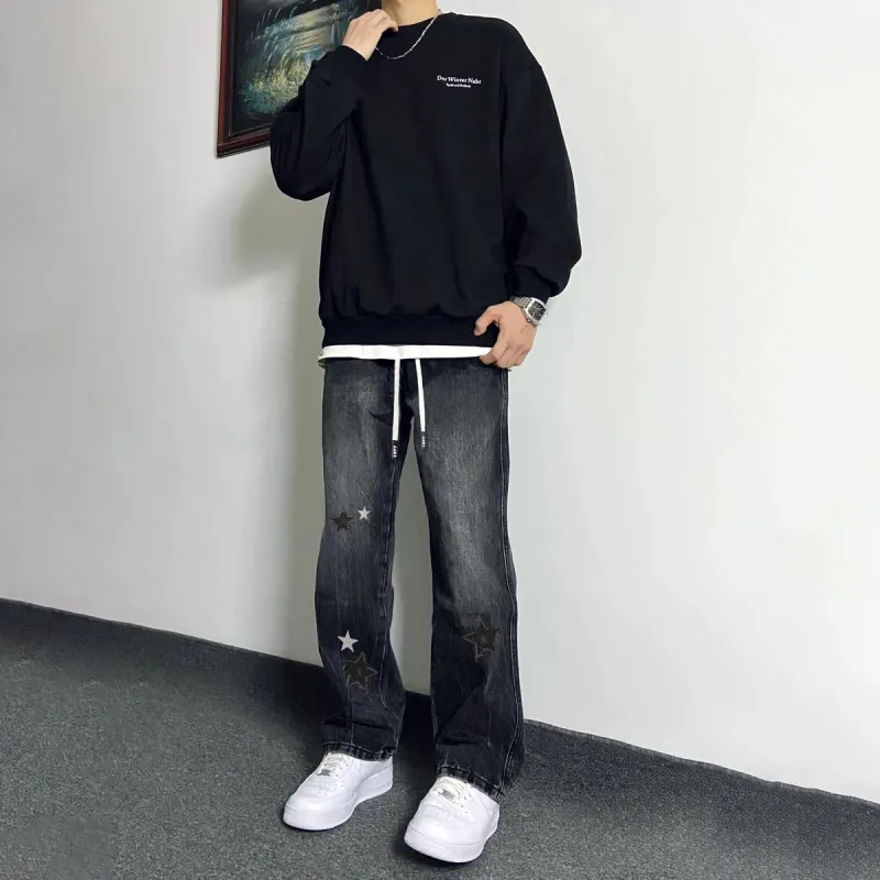 Qnxeey Jeans Unisex-3