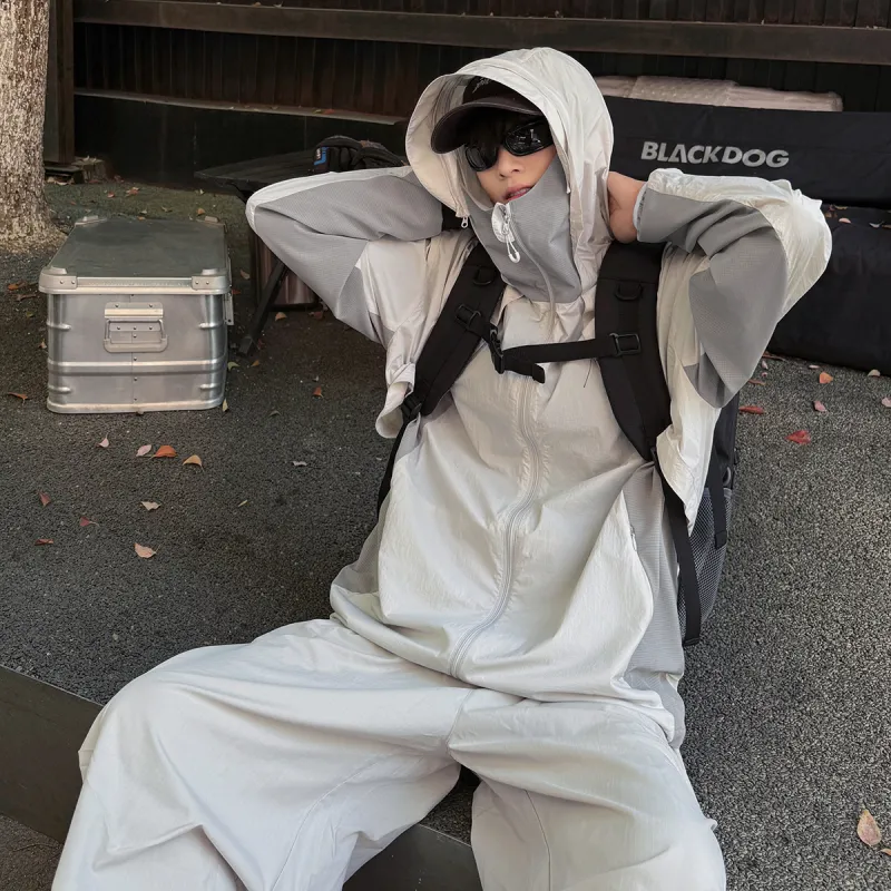 Qnxeey Sun Protection Clothing Unisex-2