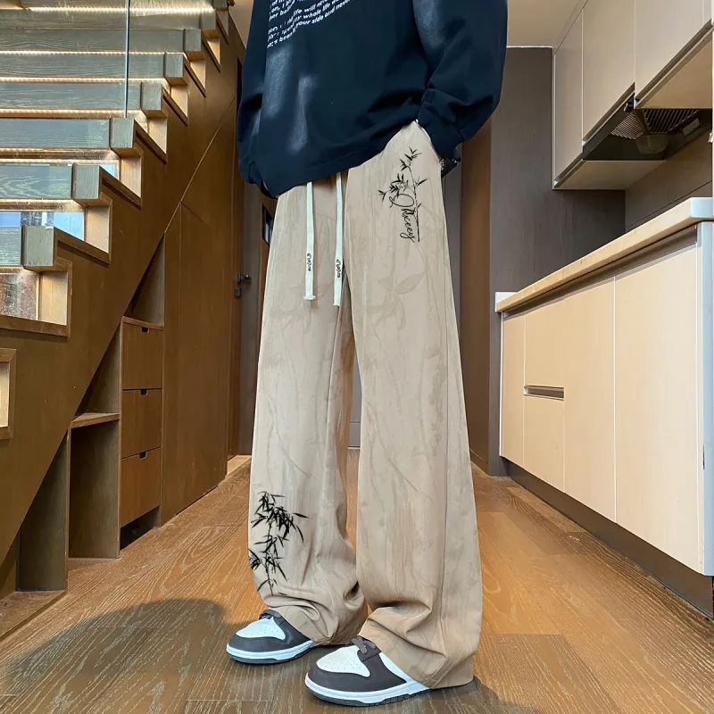 Qnxeey Casual Pants Unisex-14