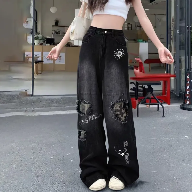 Qnxeey Jeans Unisex-3