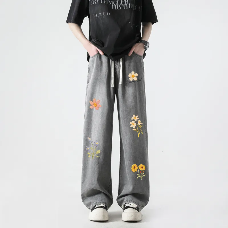Qnxeey Jeans Unisex-14