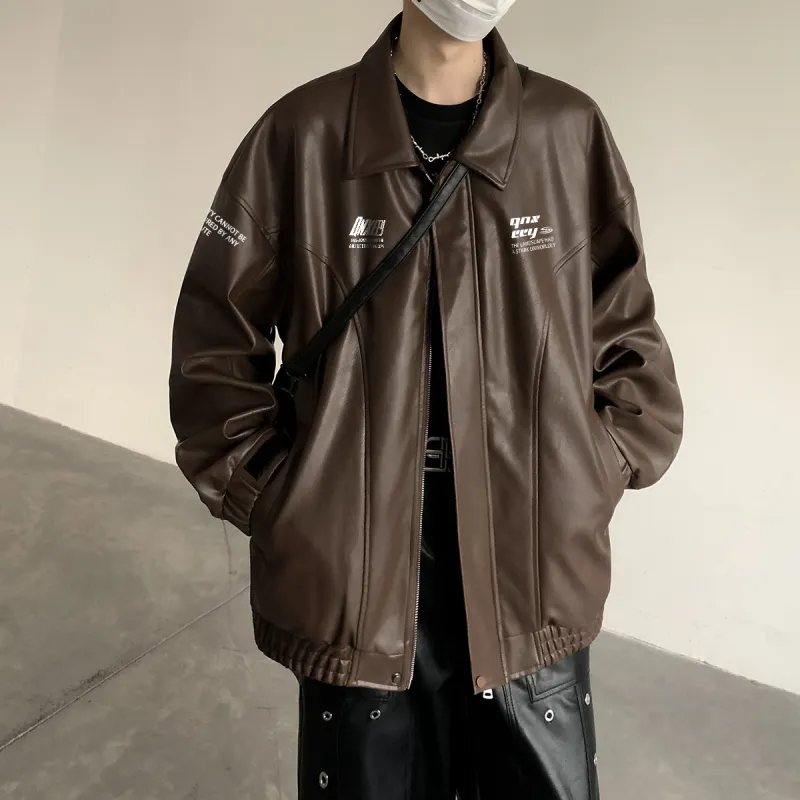 Qnxeey Leather Jackets Unisex-15