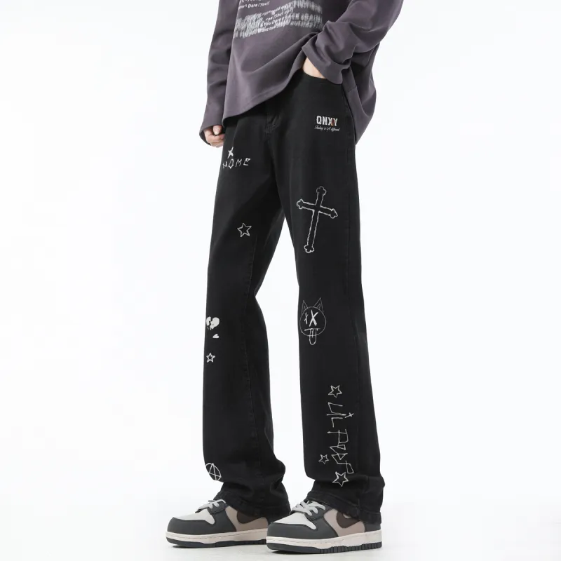 Qnxeey Jeans Unisex-9