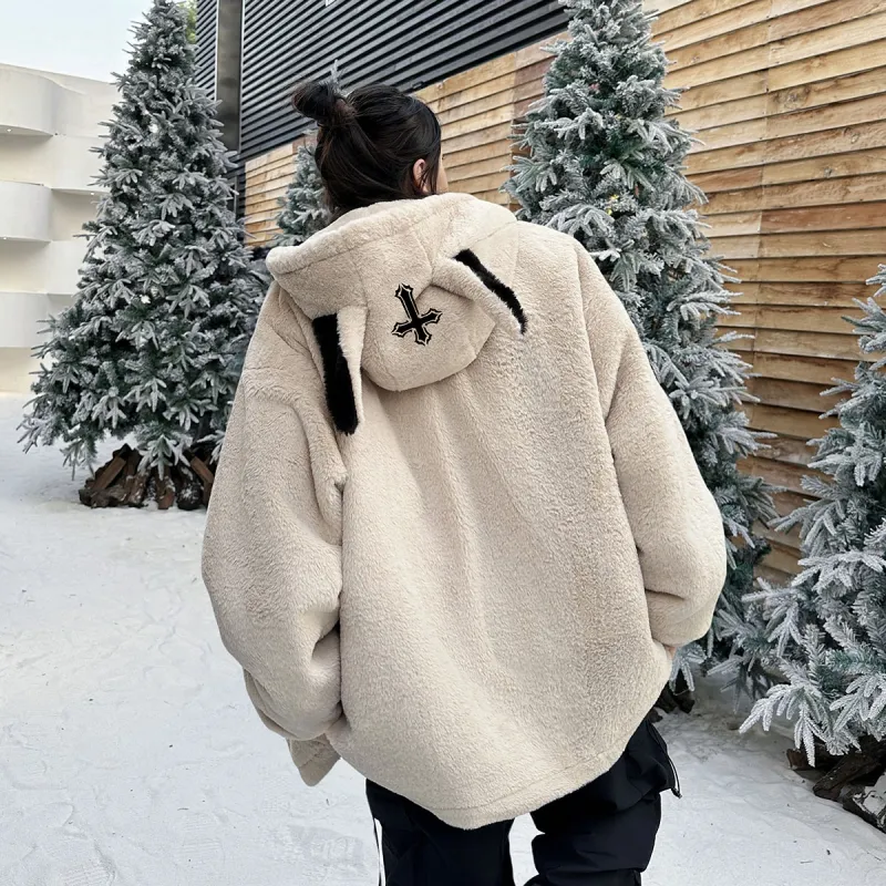 Qnxeey Velvet Jackets Unisex-9