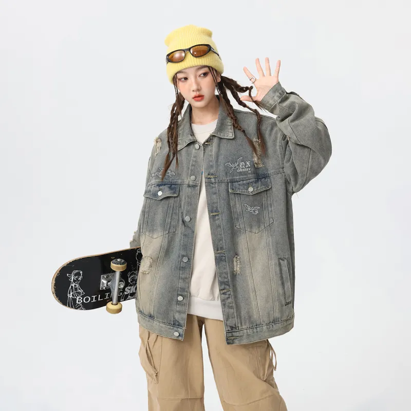 Qnxeey Denim Jackets Unisex-17