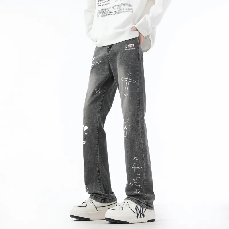 Qnxeey Jeans Unisex-27