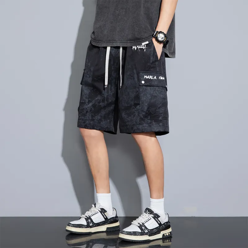 Qnxeey Cargo Shorts Unisex-3