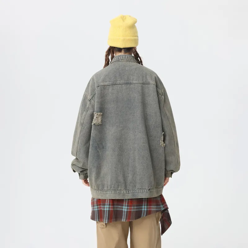 Qnxeey Denim Jackets Unisex-19