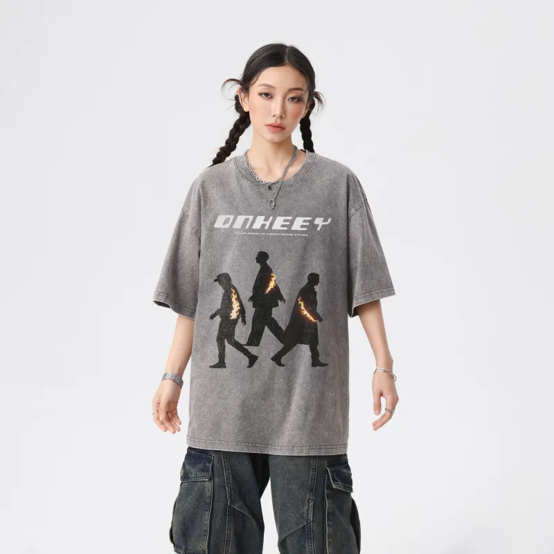 Qnxeey T-Shirts Unisex-9