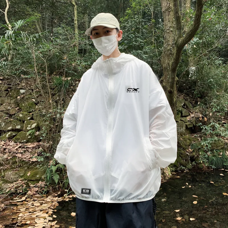 Qnxeey Breathable UV Protection Quick Dry Waterproof Sun Protection Clothing Unisex-5
