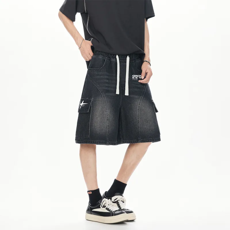 Qnxeey Denim Shorts Unisex-6
