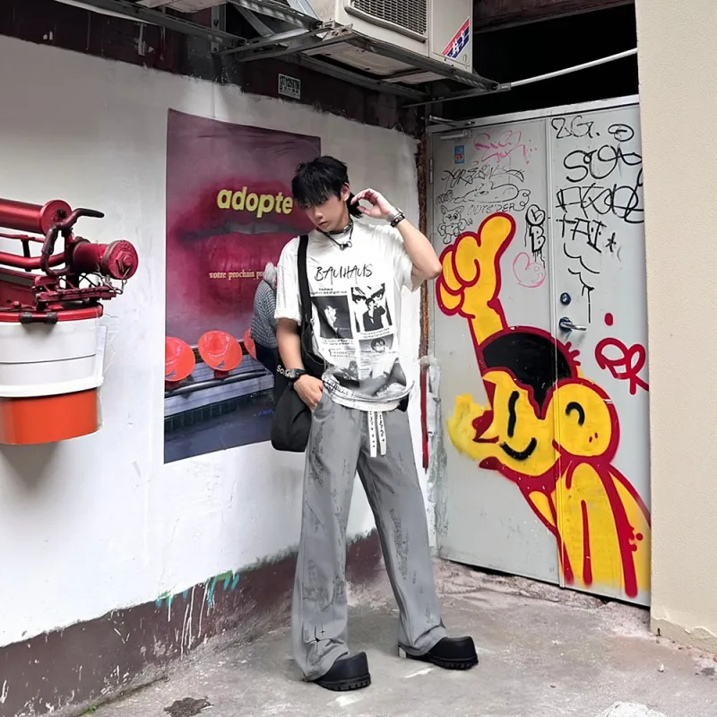 Qnxeey Casual Pants Unisex-4