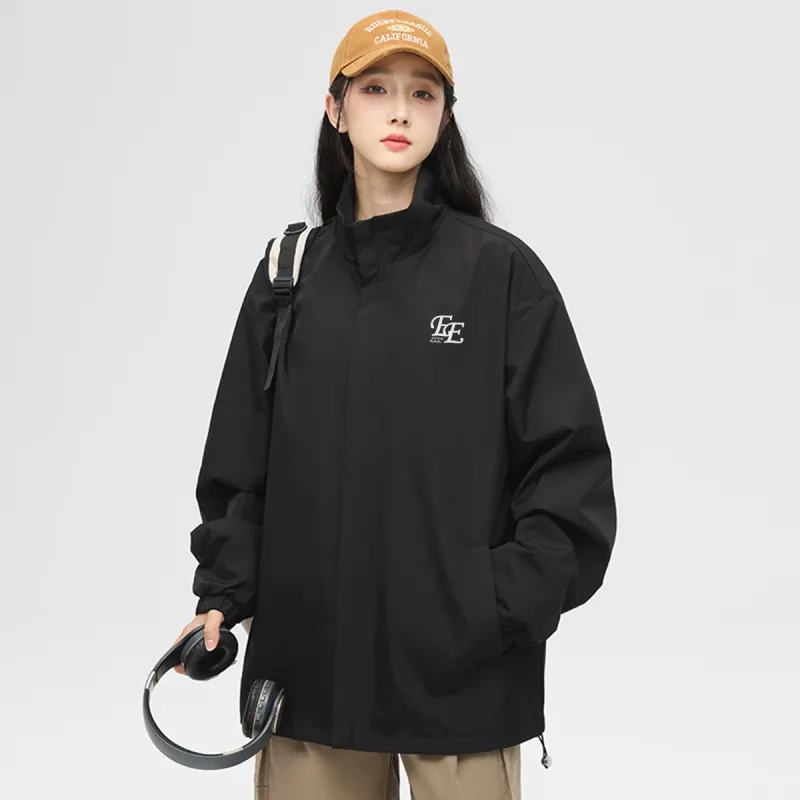 Qnxeey Jackets Coats Unisex Black-4