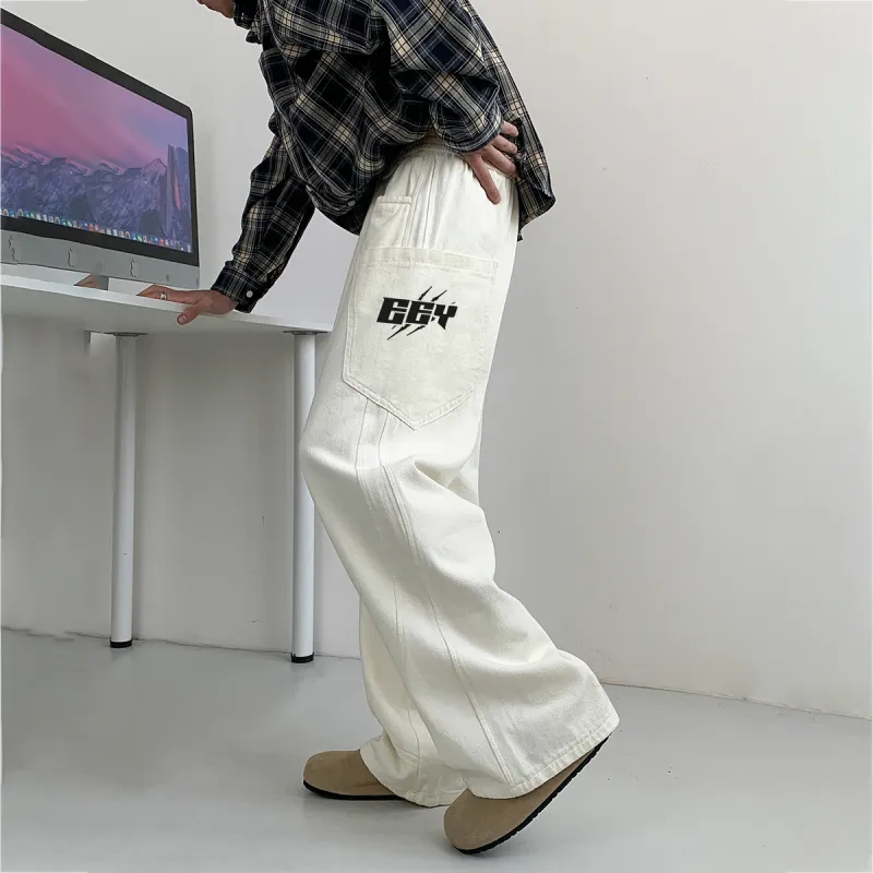 Qnxeey Jeans Unisex-11