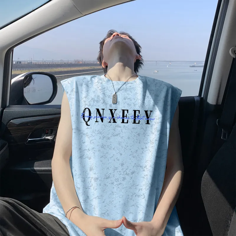Qnxeey Tank Tops Unisex-14