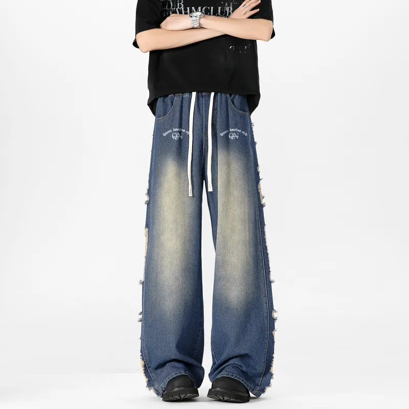 Qnxeey Jeans Unisex-9