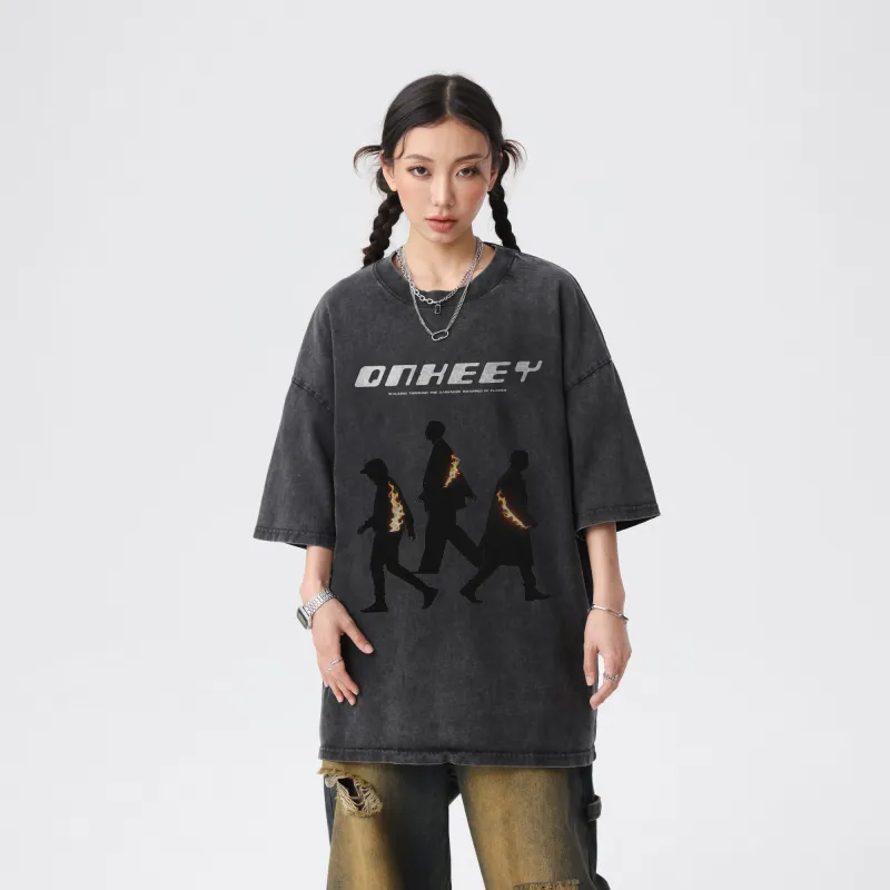 Qnxeey T-Shirts Unisex-3