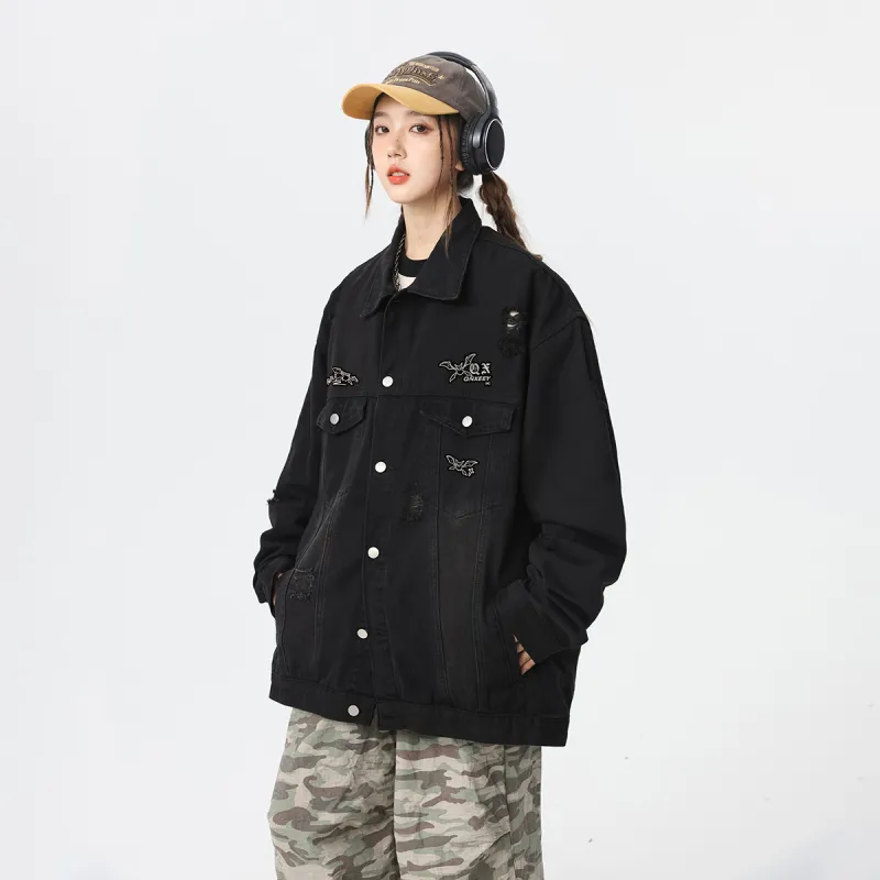 Qnxeey Denim Jackets Unisex-22