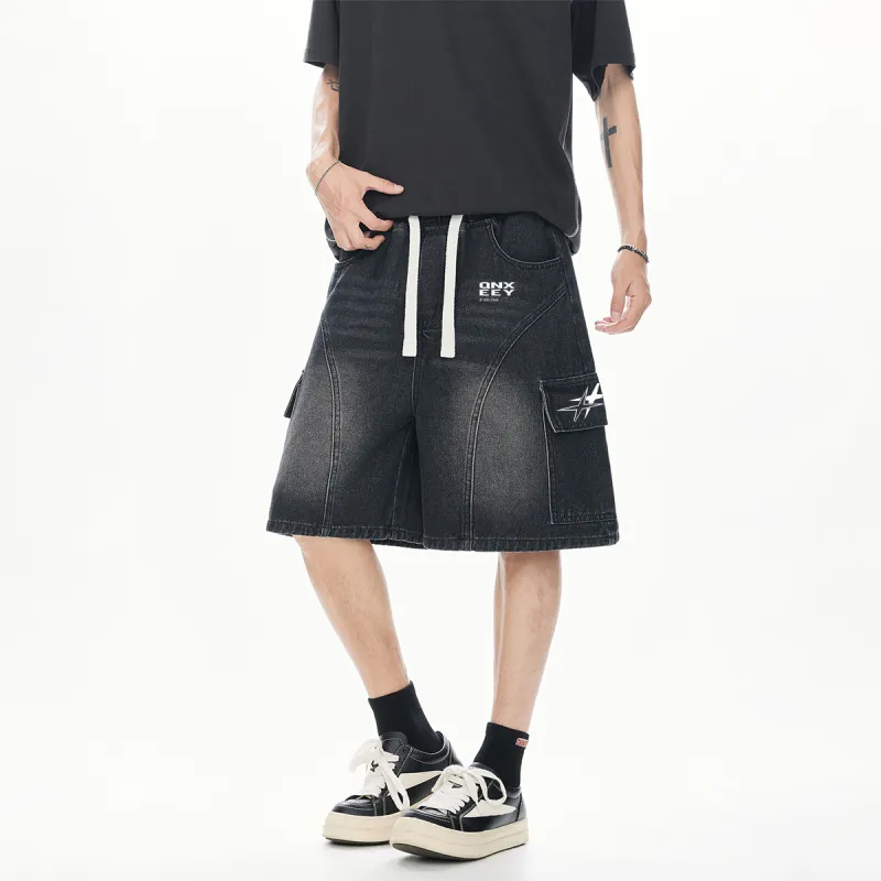 Qnxeey Denim Shorts Unisex-4