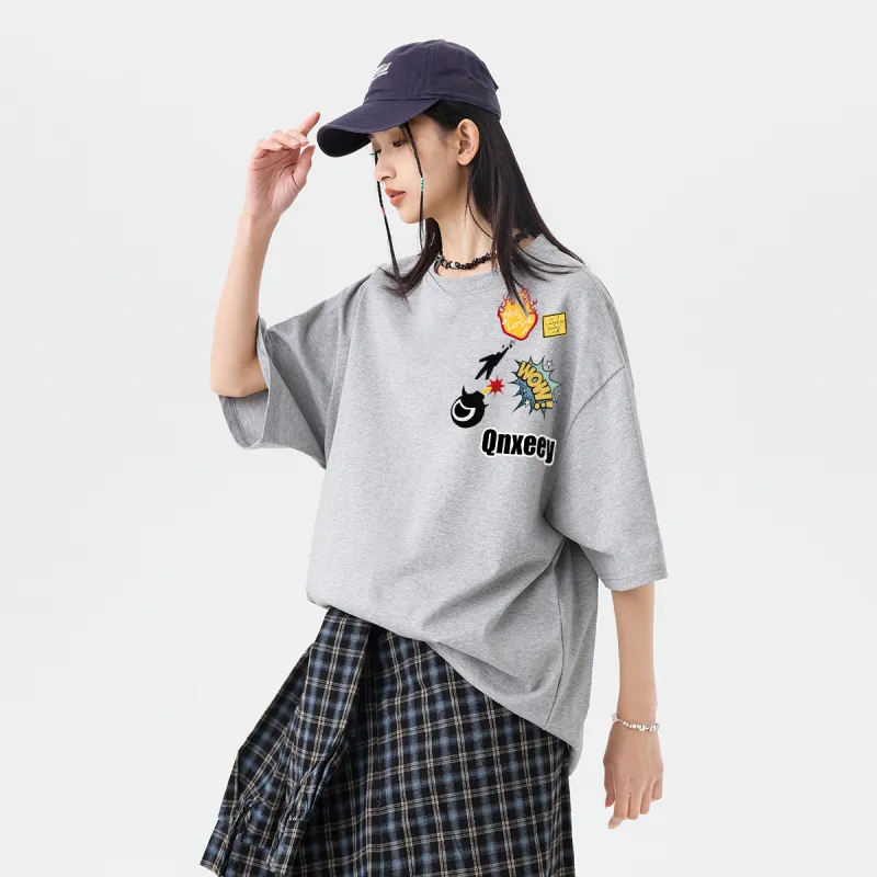 Qnxeey T Shirts Unisex-23