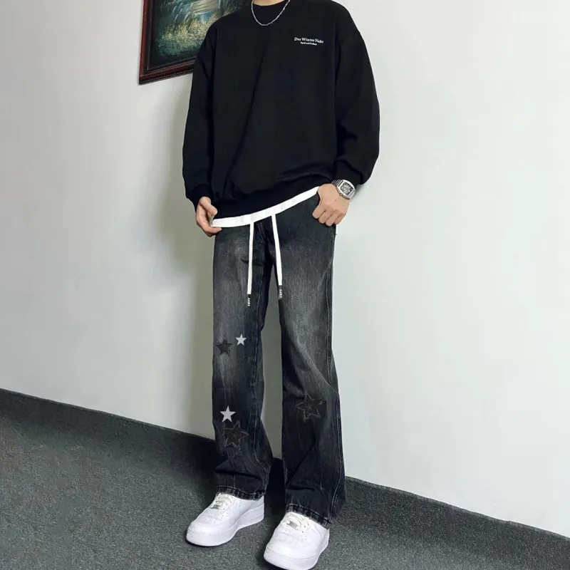 Qnxeey Jeans Unisex-2